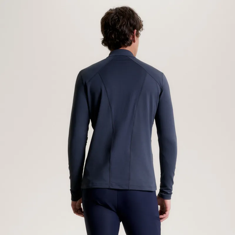 Tommy Hilfiger 1/4 Zip Thermo Mens Base Layer - Dark Ash -2