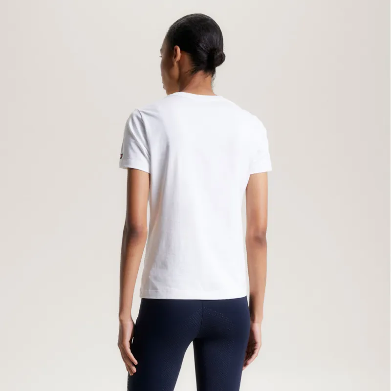 Tommy Hilfiger TH Rhinestone Ladies T-Shirt - White-2