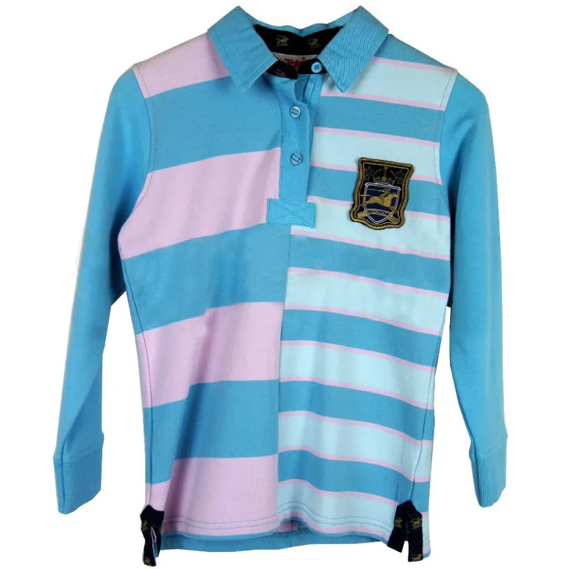 Tottie Ria Childrens Rugby Shirt Blue/Pink