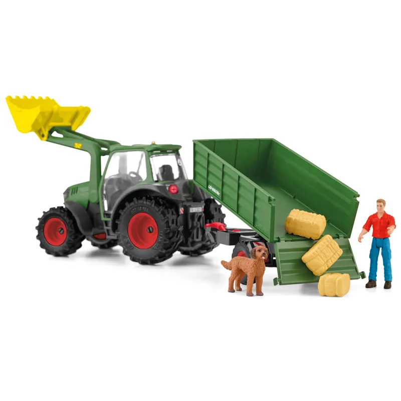 Schleich Tractor with Trailer Set-6