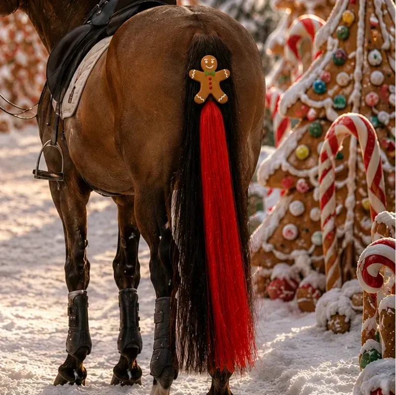 Equetech Tail Tassel - Gingerbread Man -1