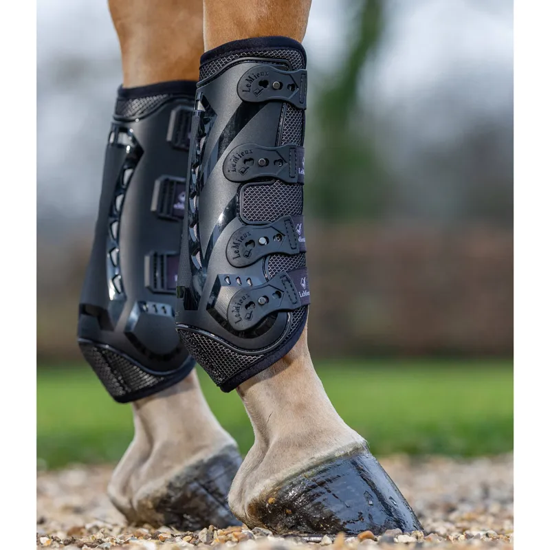 LeMieux Ultra Mesh Snug Front Boots - Black-4