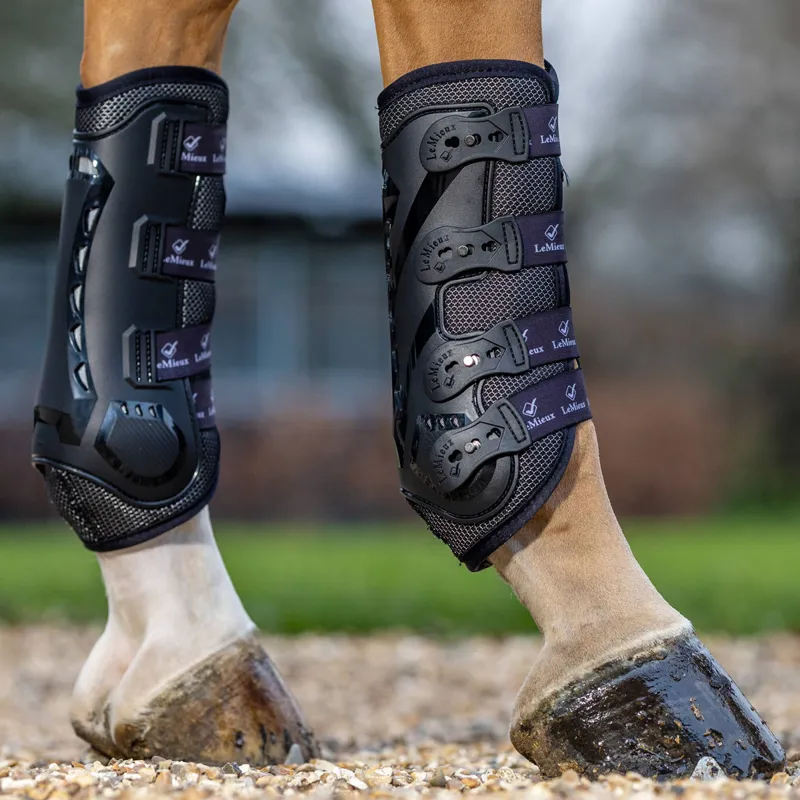 LeMieux Ultra Mesh Snug Hind Boots - Black-4