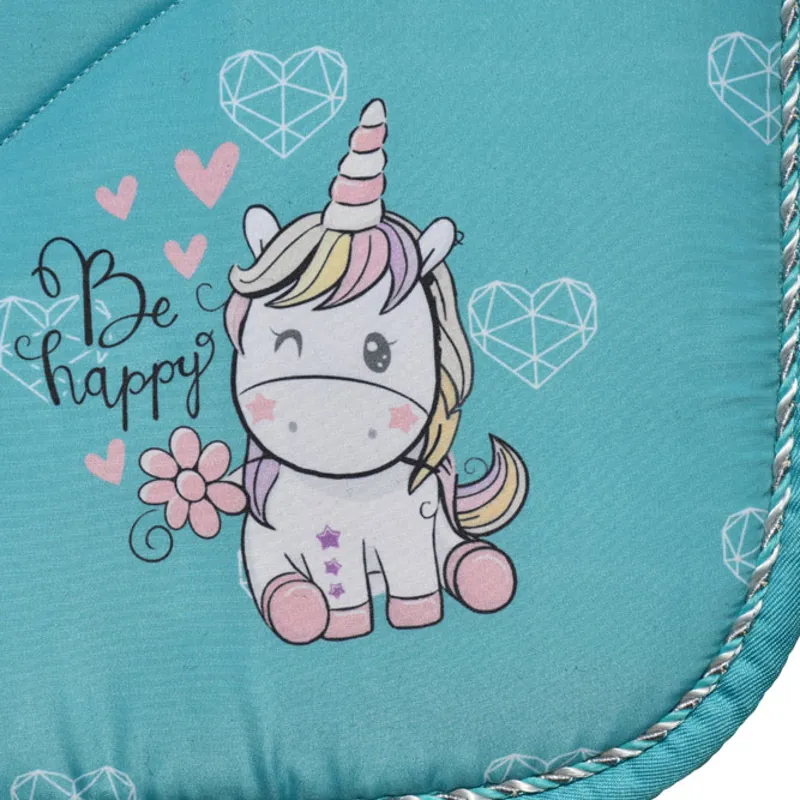 Rhinegold Unicorn Saddlecloth - Aqua-1