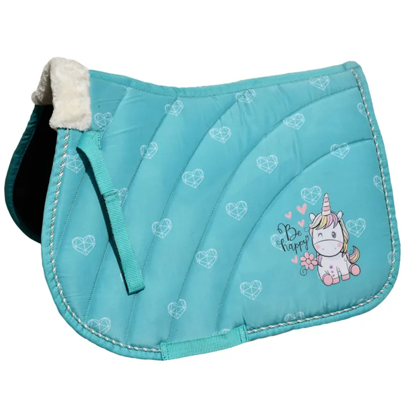 Rhinegold Unicorn Saddlecloth - Aqua