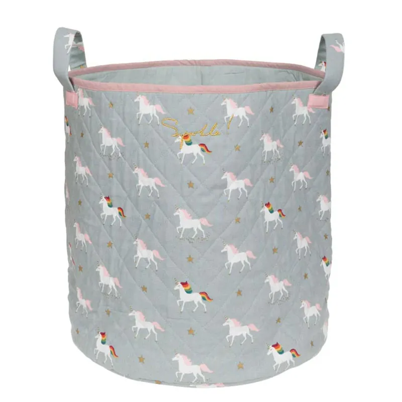 Sophie Allport Quilted Storage Basket - Unicorn
