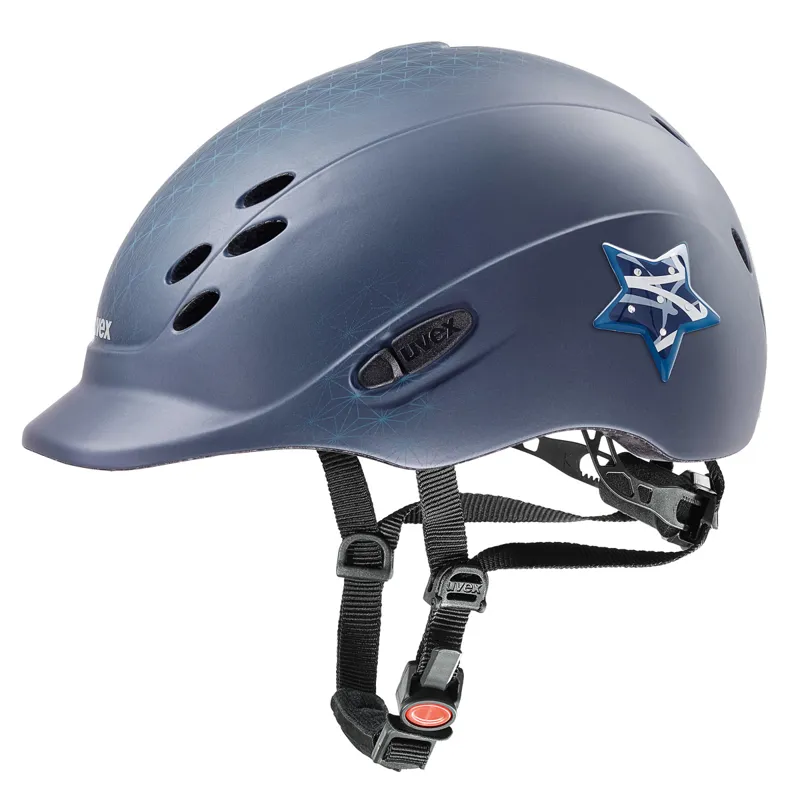 Uvex Onyxx Glamour Childs Riding Hat Blue Matt