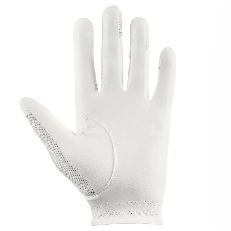 Uvex Sumair Glamour Riding Gloves - White/Silver-1