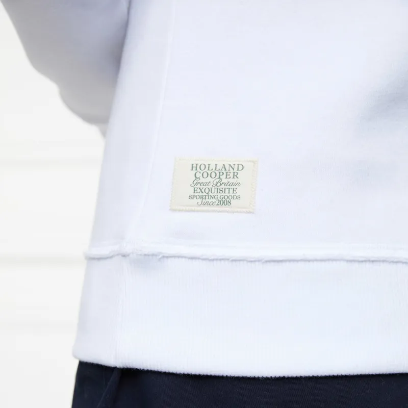 Holland Cooper Varsity Ladies Crew Pullover - White-3