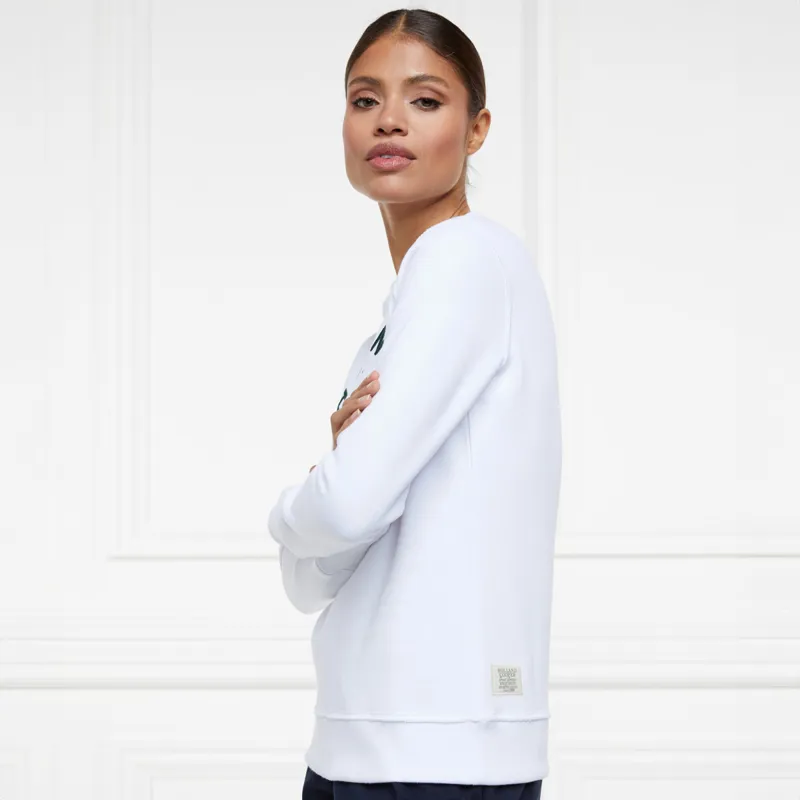 Holland Cooper Varsity Ladies Crew Pullover - White-2
