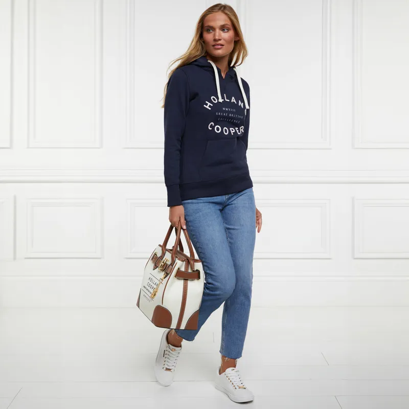 Holland Cooper Varsity Ladies Hoodie - Ink Navy-4