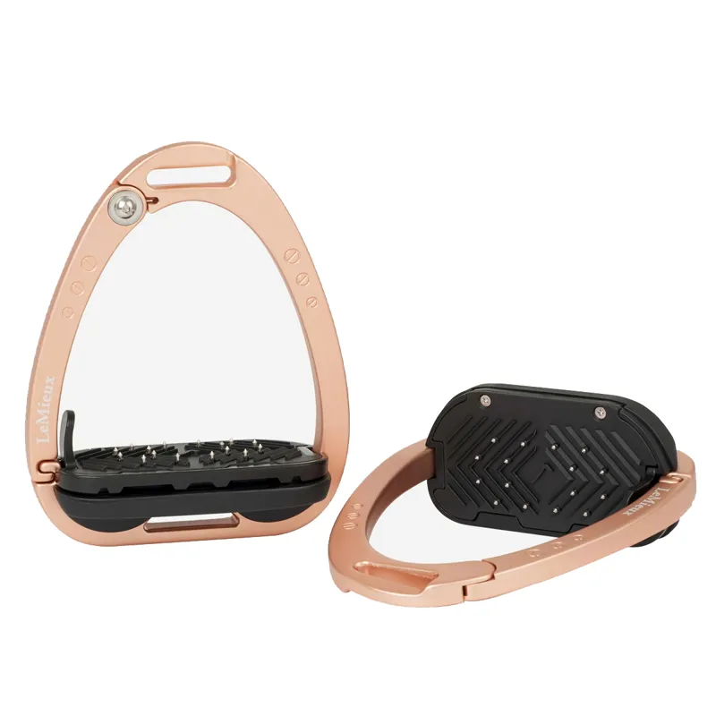 LeMieux Vector Balance Inclined Safety Stirrups - Rose Gold