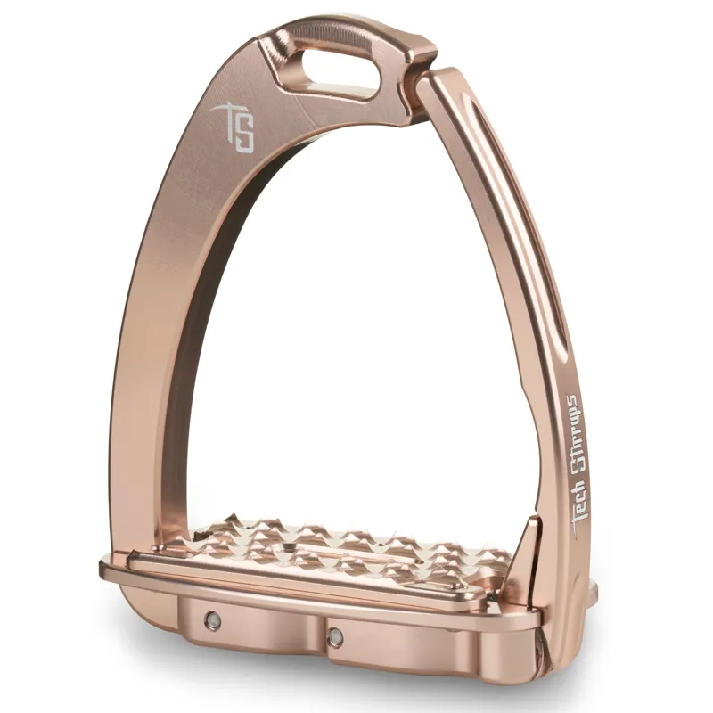 Tech Venice Sloped M Safety Stirrups - Rose Gold/Rose Gold