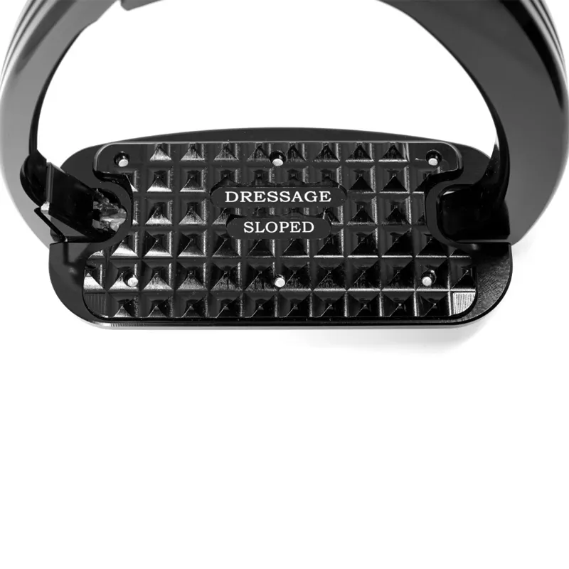 Tech Venice Dressage Sloped Safety Stirrups - Titanium/Titanium-2