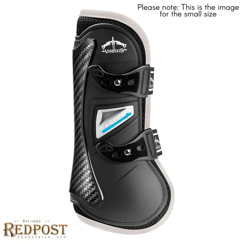 Veredus Nero Line Carbon Gel Vento Front Tendon Boots - Black/Ivory Pre-Order-1