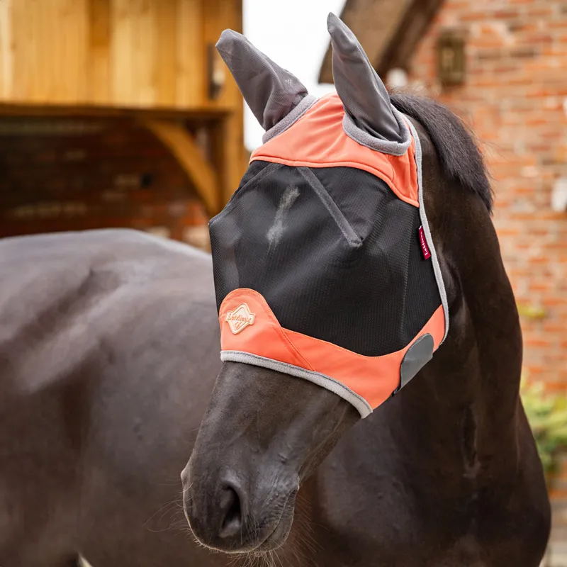 LeMieux Visor-Tek Half Fly Mask with Ears - Apricot-1