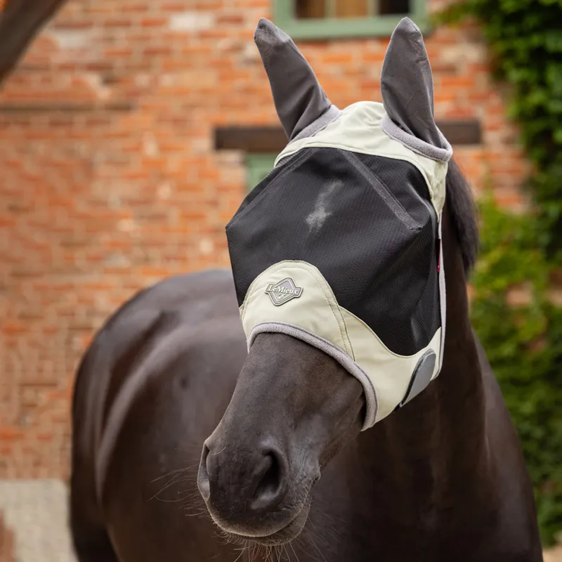 LeMieux Visor-Tek Half Fly Mask with Ears - Fern