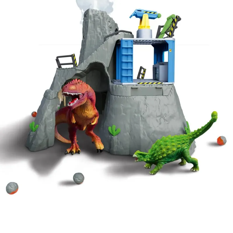 Schleich Volcano Expedition Base Camp Toy Set-1