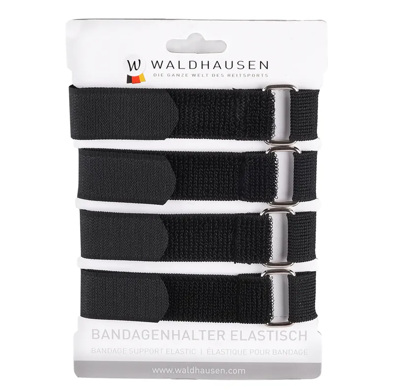 Waldhausen Elasticated Bandage Straps - 4 Pack - Black