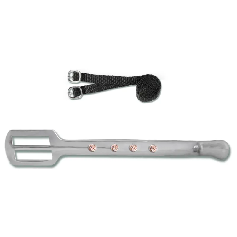 Waldhausen Crystal Ladies Spurs with Strap - Rose Gold-1