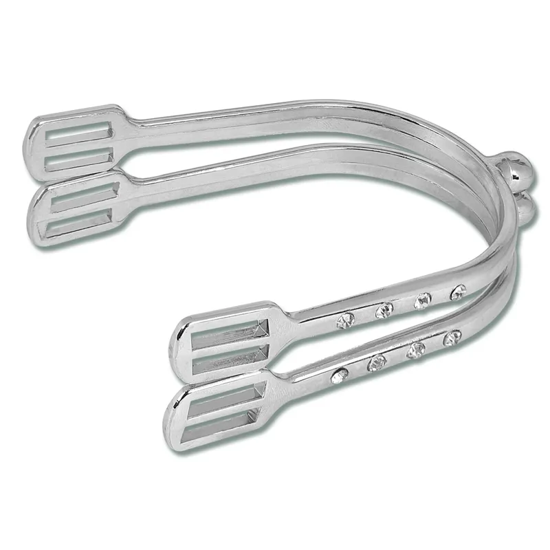 Waldhausen Crystal Ladies Spurs with Strap - White