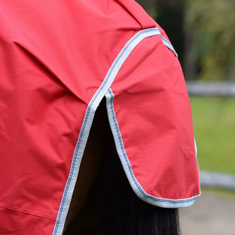 WeatherBeeta ComFiTec Classic 50g Standard Neck Turnout Rug - Red-4