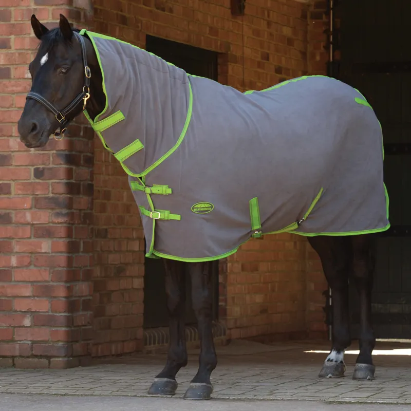 WeatherBeeta Fleece Cooler Combo Neck Rug Grey/Lime