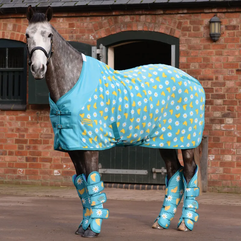 WeatherBeeta Wide Tab Travel Boots Duck Daisy Print