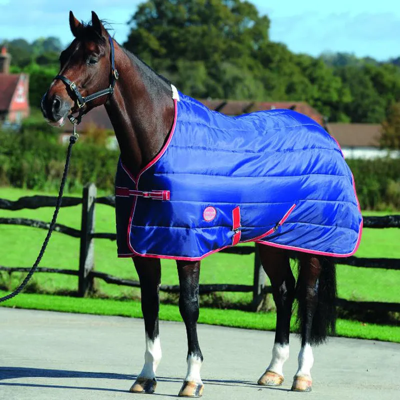 Weatherbeeta Channel Quilt 210D XLite Stable Rug 110g Navy/Red/