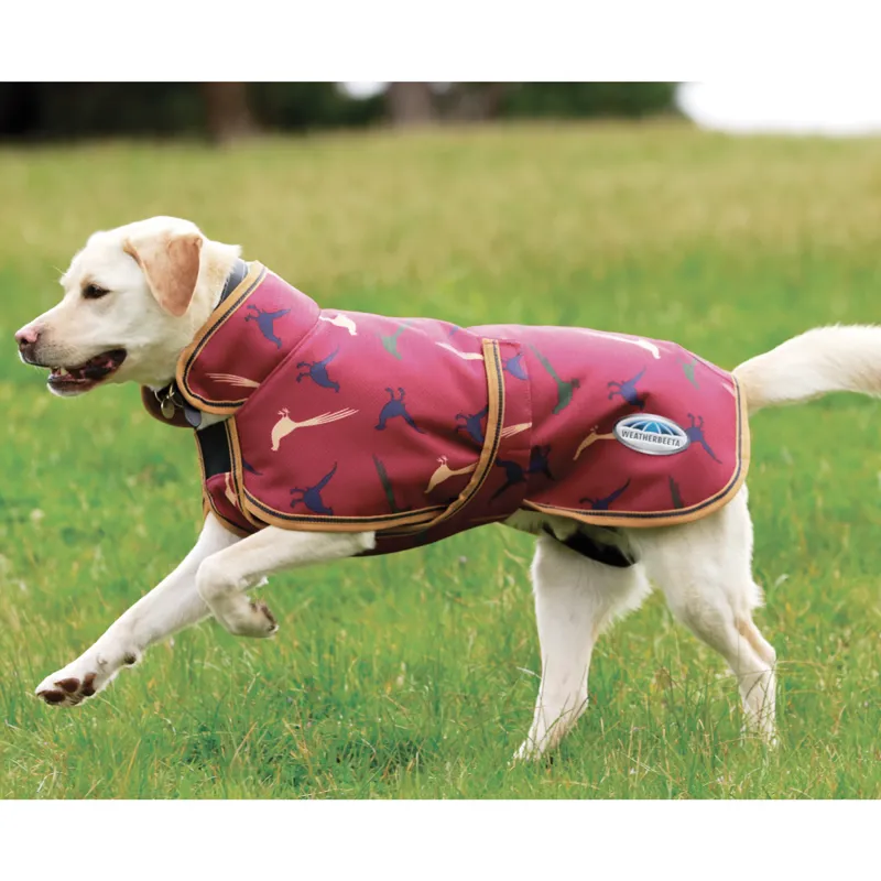 Weatherbeeta Parka Deluxe 1200D Dog Coat - Burgundy Pheasant-2
