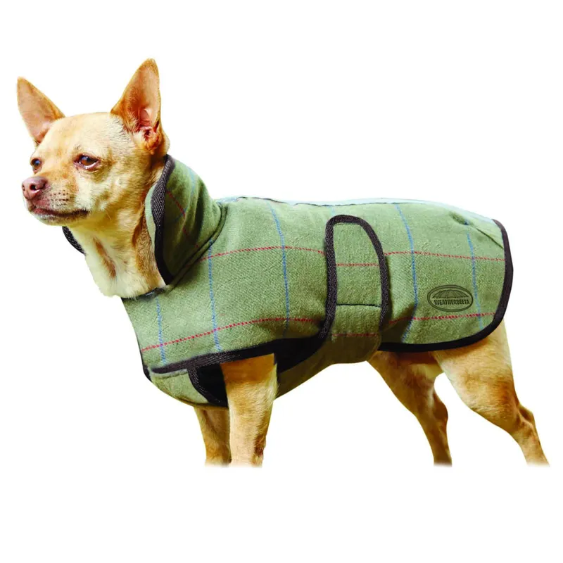 WeatherBeeta Tweed II Dog Coat Olive Redpost Equestrian