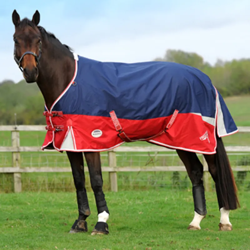 Weatherbeeta Freestyle 600D Lite Standard Turnout - Navy/Red/White-2