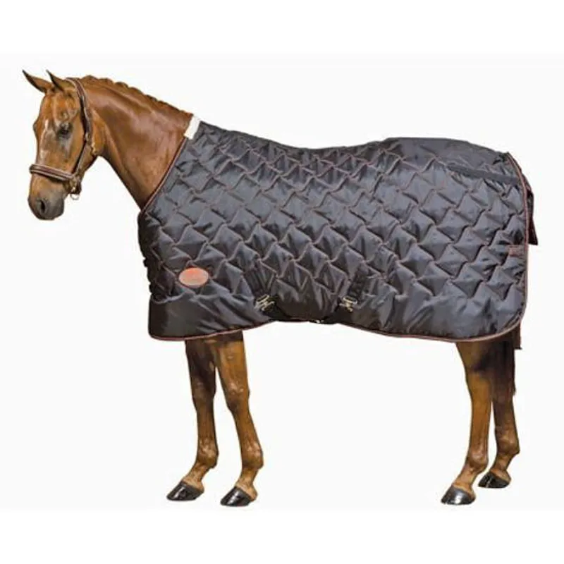 Weatherbeeta Jasper Medium Standard Neck Stable Rug 200g - Black/Coral