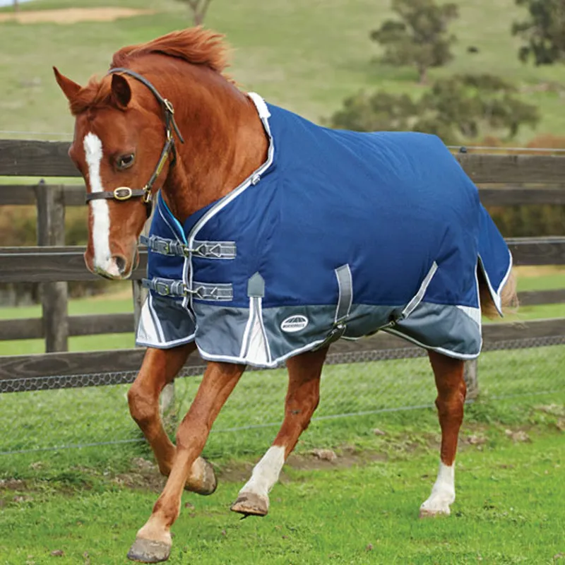 Weatherbeeta Freestyle 1200D Standard Neck Lite Rug - Navy/Grey/White-2