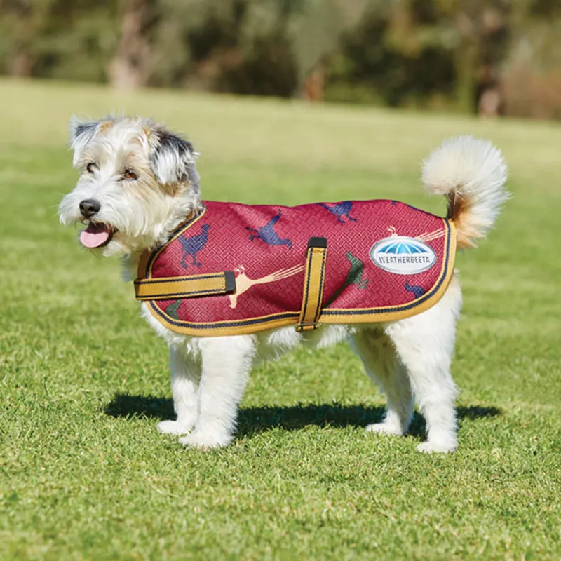 Weatherbeeta Parka 1200D Waterproof Dog Coat Burgundy Pheasant