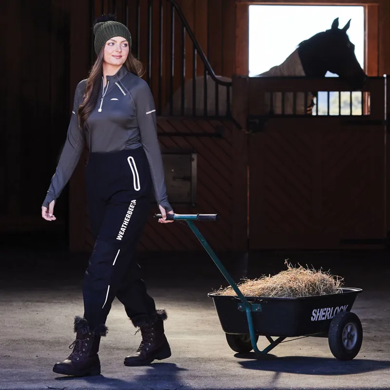 WeatherBeeta Rayne Knee Grip Womens Waterproof Overtrousers - Black-2