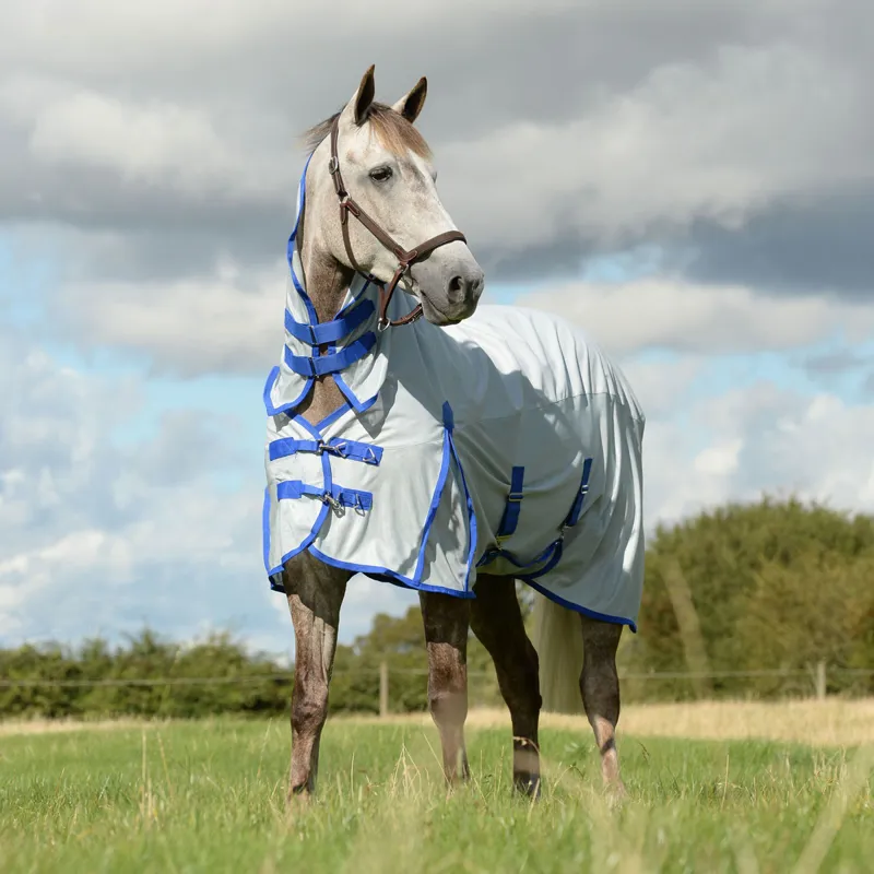 WeatherBeeta ComFiTec 600D Mesh Combo Fly Rug - Silver/Silver-1