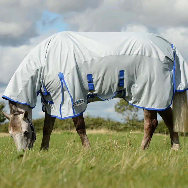 WeatherBeeta ComFiTec 600D Mesh Combo Fly Rug Silver/Silver Redpost