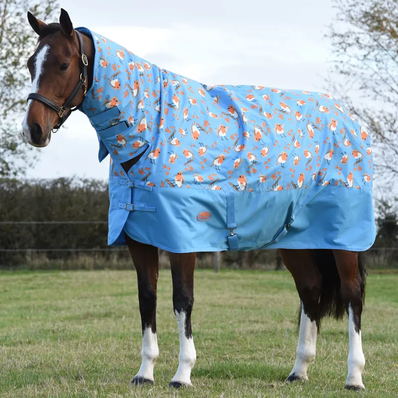 Weatherbeeta Turtle Rug WeatherBeeta ComFiTec Tyro 200g Combo Neck Turnout Rug - Robin
