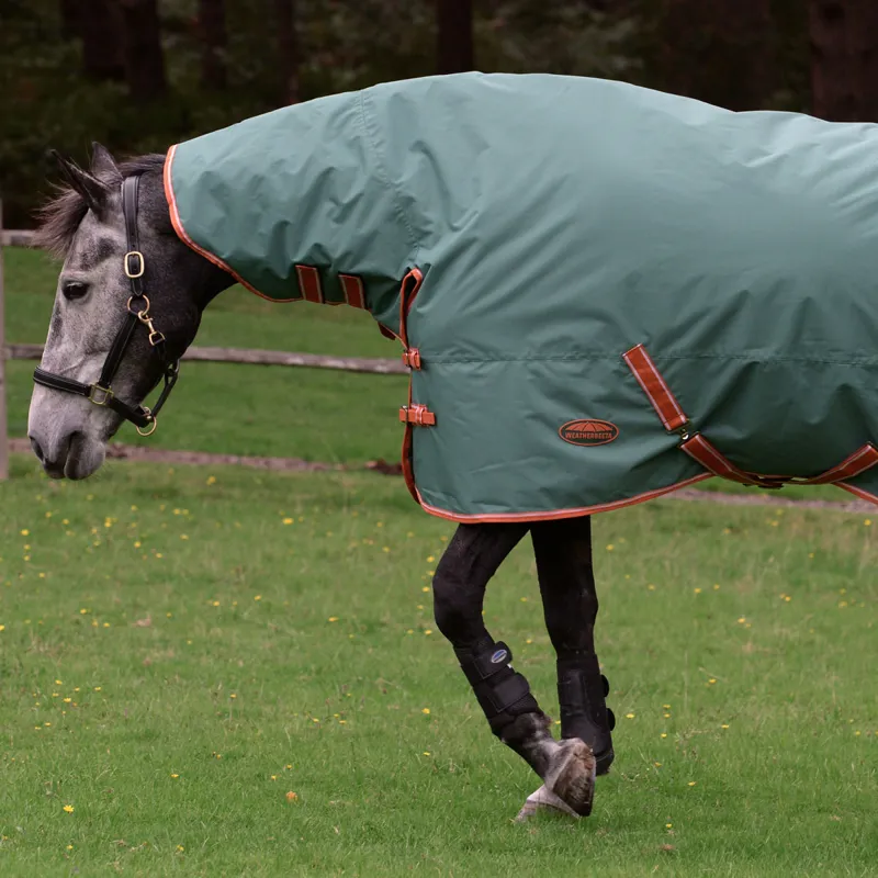 WeatherBeeta ComFiTec Tyro 50g Combo Neck Turnout Rug - Green-2