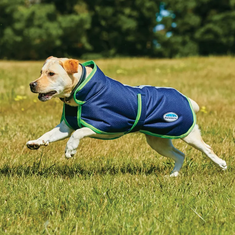 WeatherBeeta Parka 1200D Deluxe Dog Coat Navy/Lime