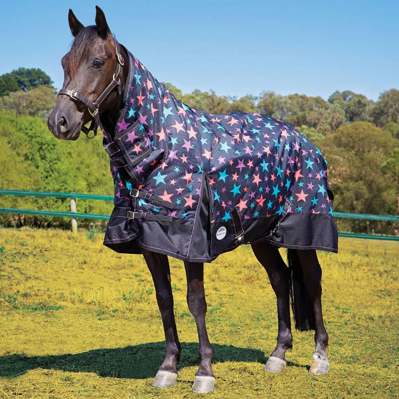 Weatherbeeta Original 1200D Pony Medium Combo 220g - Black/Stars-7