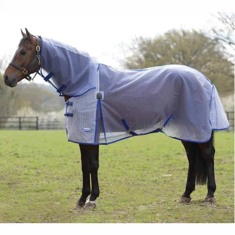 WeatherBeeta ComFiTec Ripshield Plus Combo Fly Rug - White/Blue