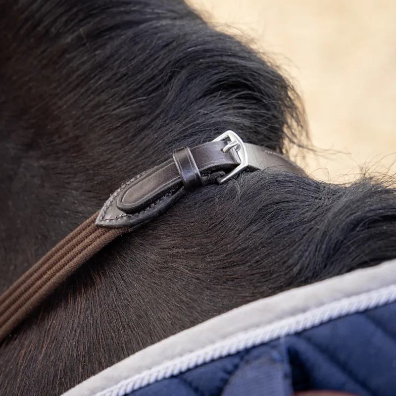 LeMieux Webbed Continental Reins - Brown/ Silver-3