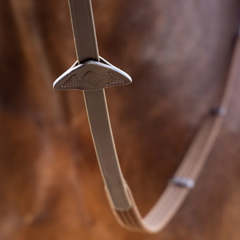 LeMieux Webbed Continental Reins - Brown/ Silver-1