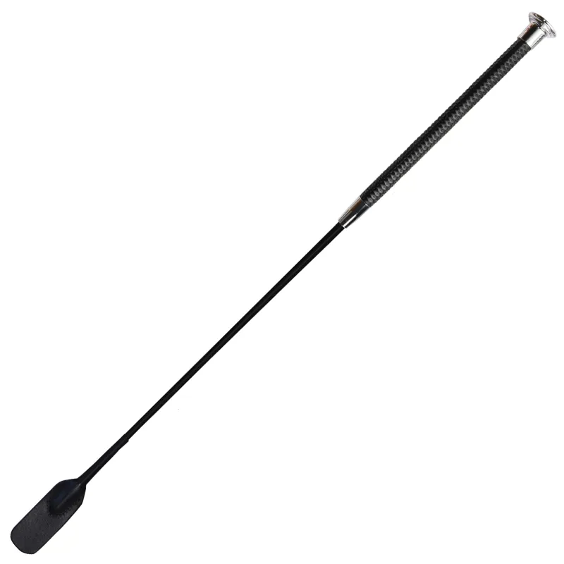 Woof Wear Diamond Riding Whip - Black/Silver