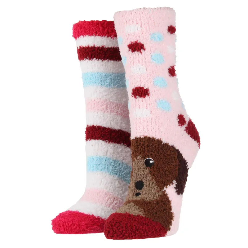 Sockshop Wild Feet Hanging Lounge Adults Socks 2 Pack - Dog
