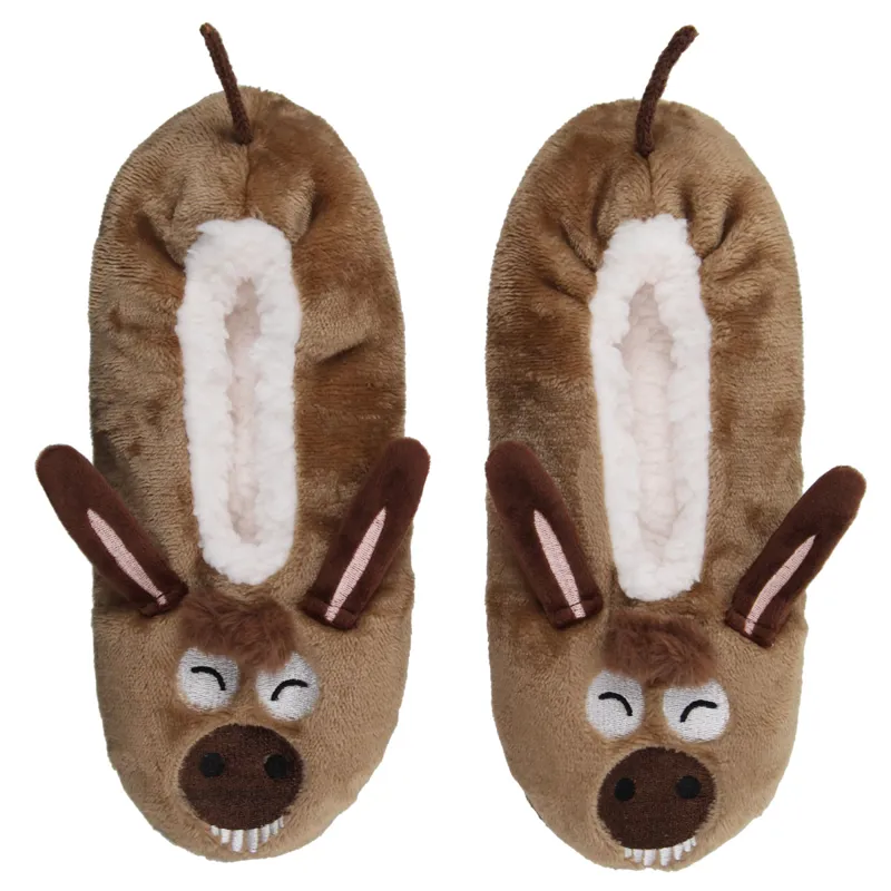 Sockshop Wild Feet Adults Slipper Socks Donkey