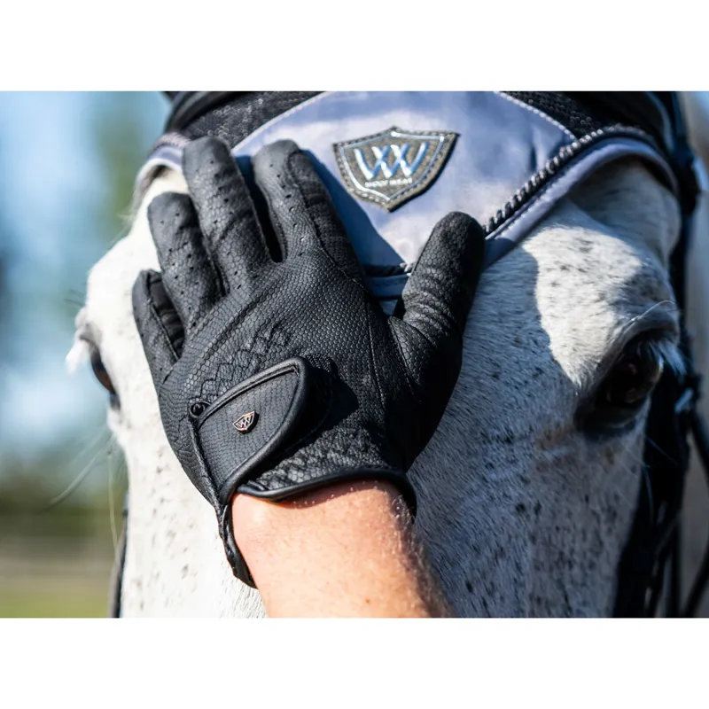 Woof Wear Competition Reintex Riding Gloves - Black-1
