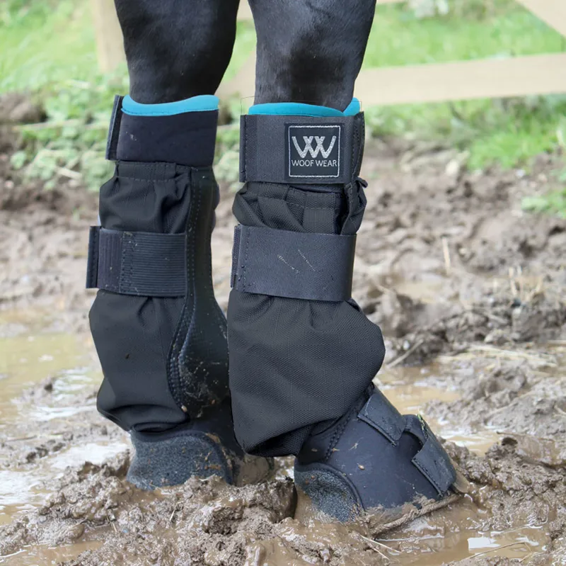 Woof Wear Mud Fever Boots - Black/Turquoise-1